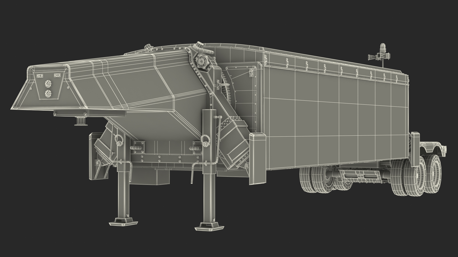 Surveillance Transportable Radar TPY2 Rigged 3D model