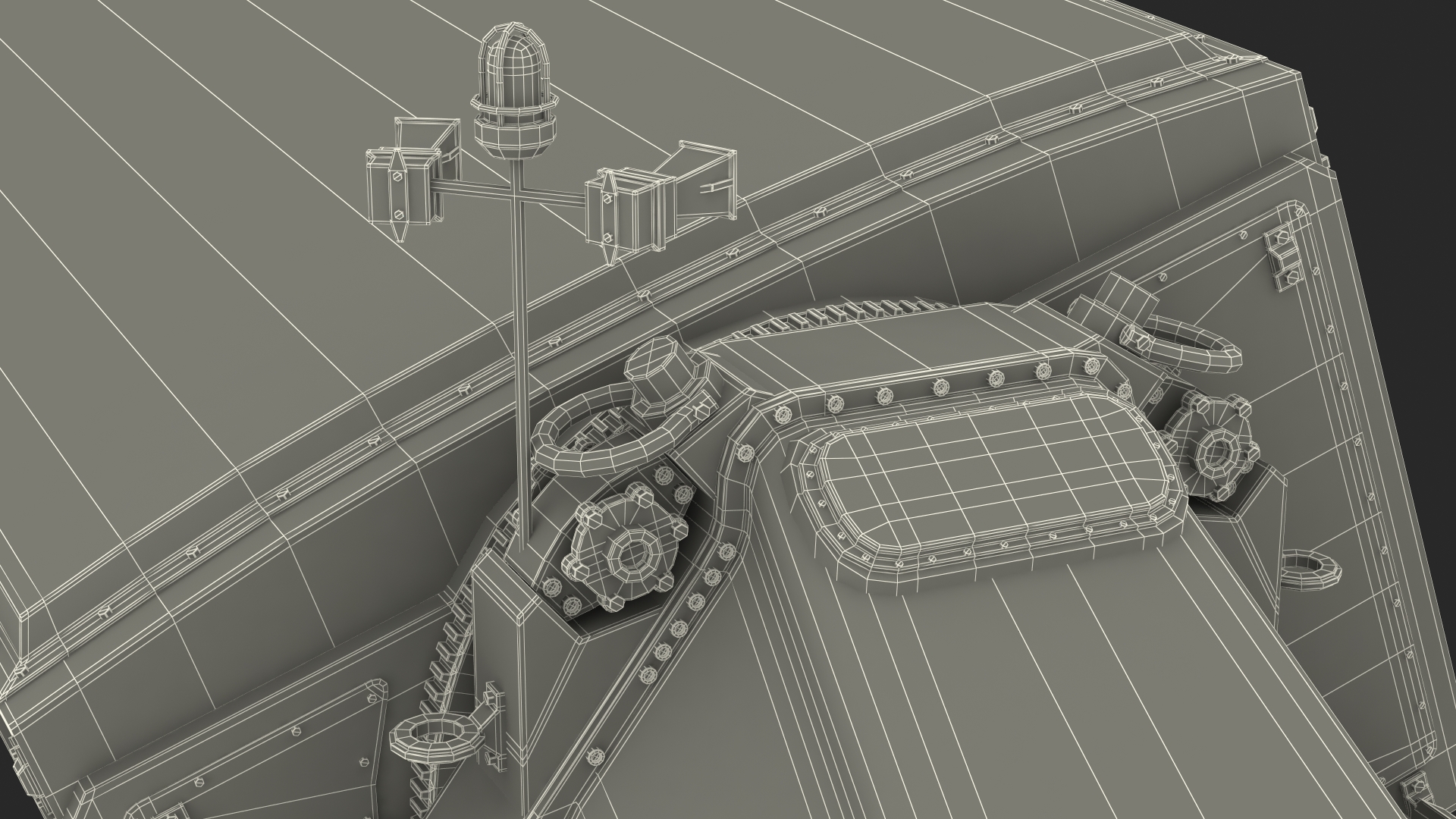 Surveillance Transportable Radar TPY2 Rigged 3D model