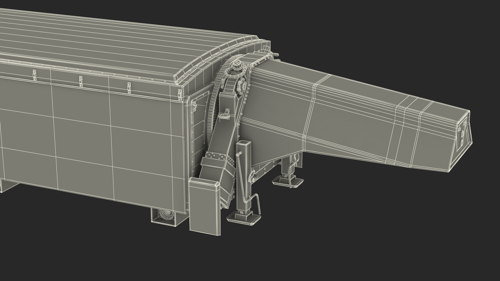 Surveillance Transportable Radar TPY2 Rigged 3D model