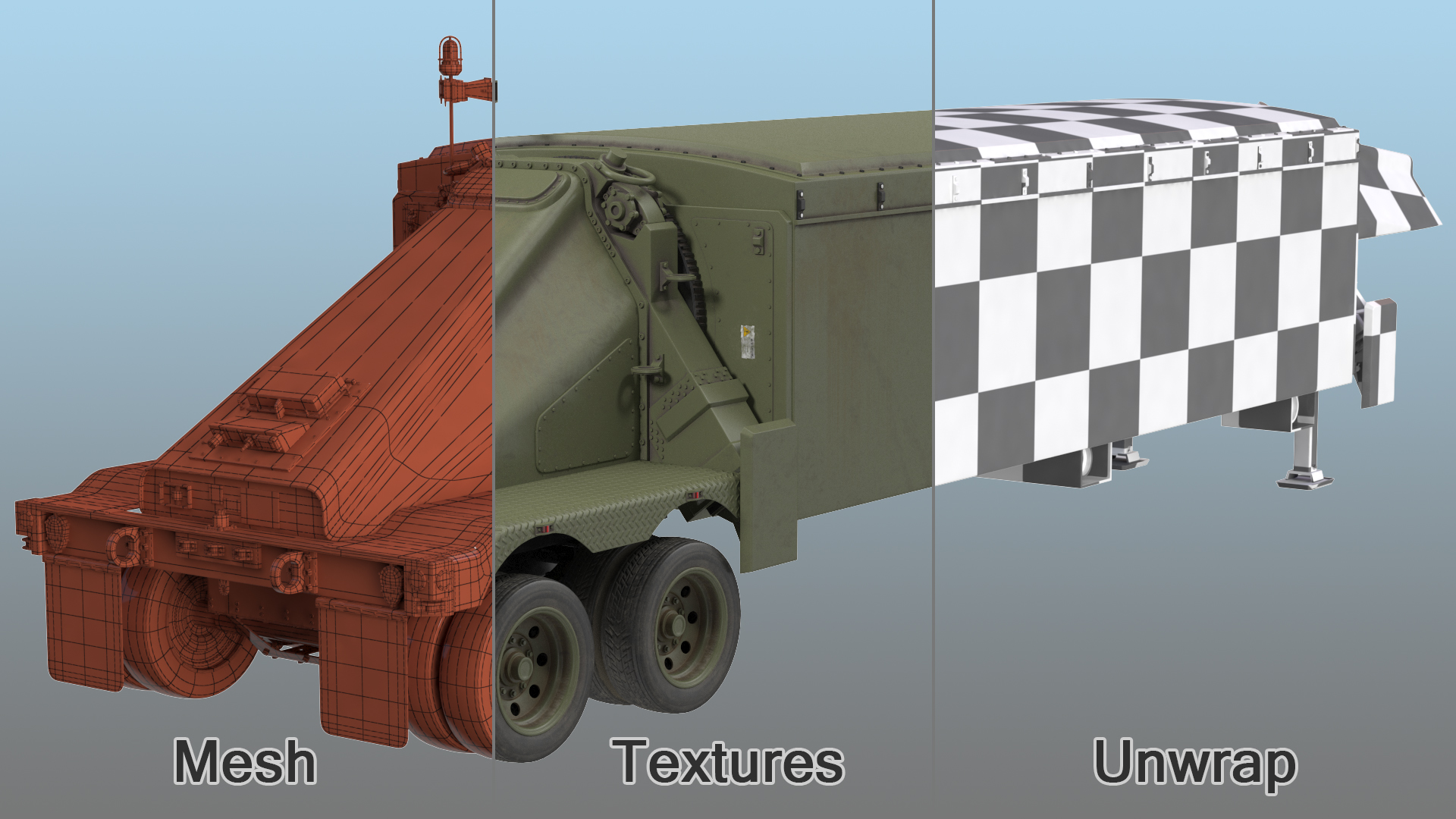 Surveillance Transportable Radar TPY2 Rigged 3D model