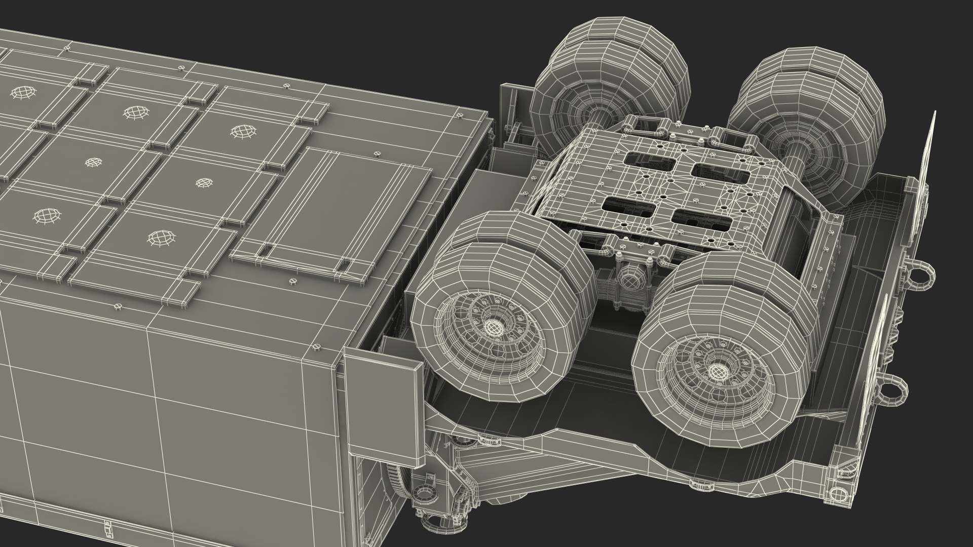 Surveillance Transportable Radar TPY2 Rigged 3D model