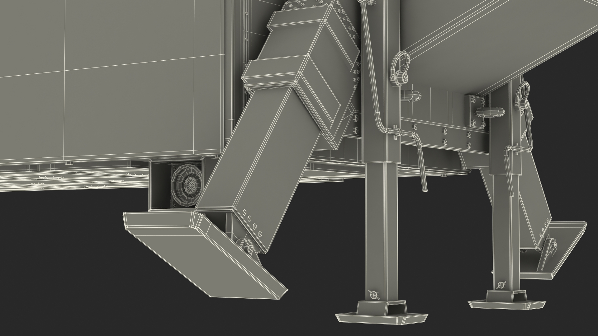 Surveillance Transportable Radar TPY2 Rigged 3D model