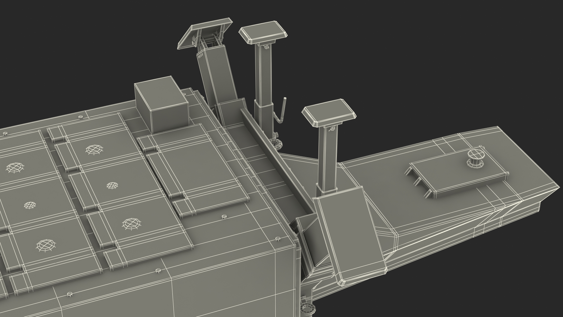 Surveillance Transportable Radar TPY2 Rigged 3D model