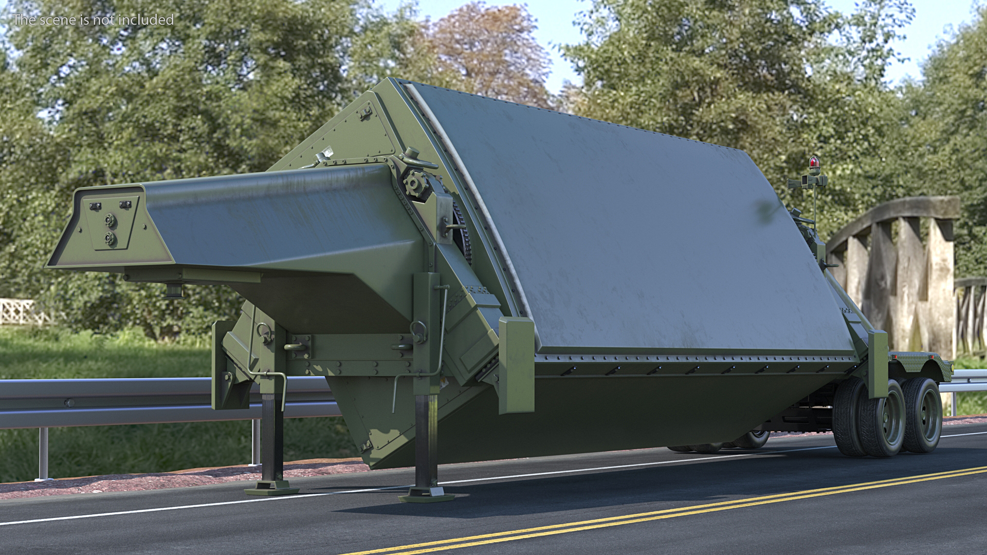 Surveillance Transportable Radar TPY2 Rigged 3D model