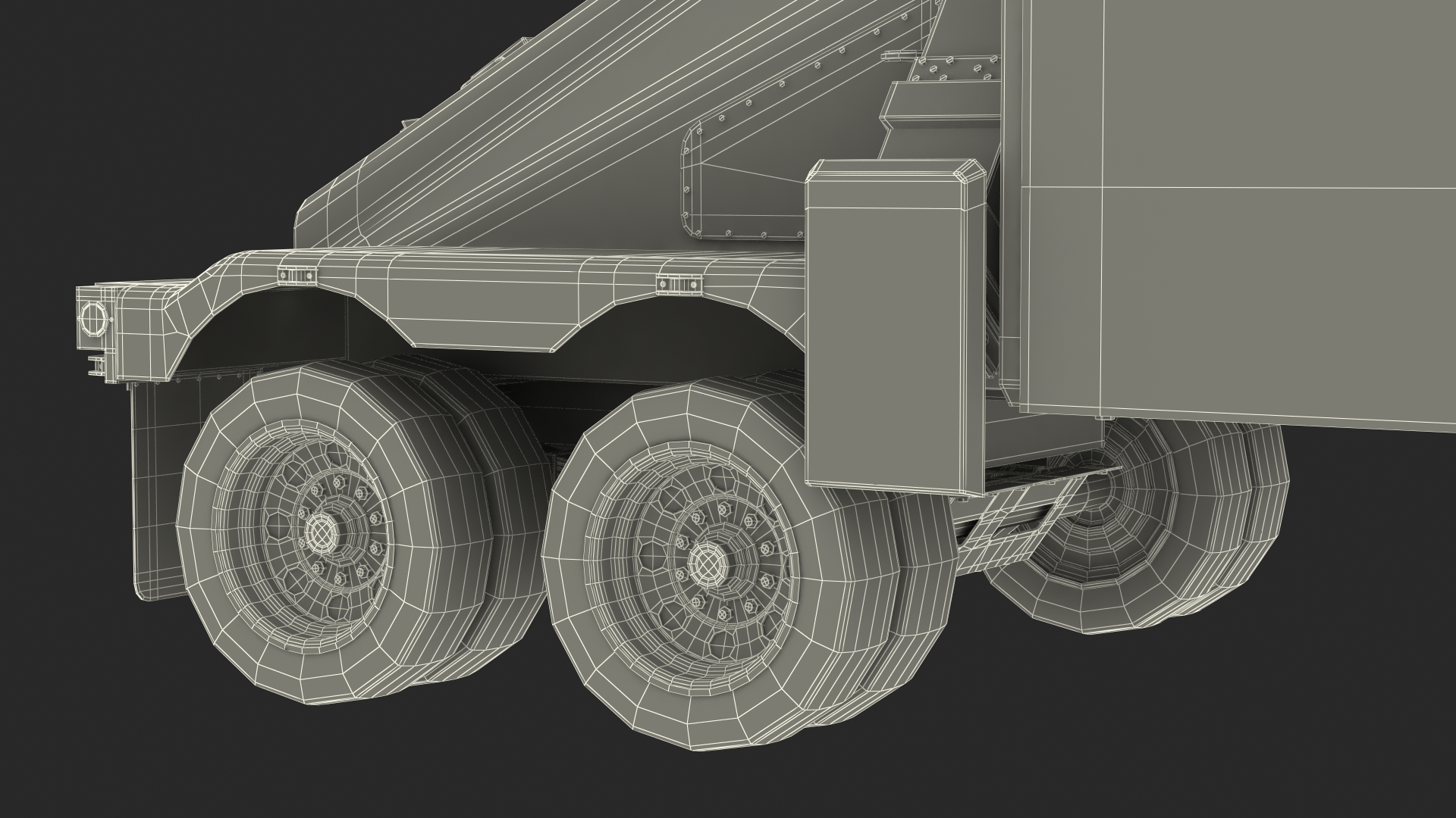 Surveillance Transportable Radar TPY2 Rigged 3D model