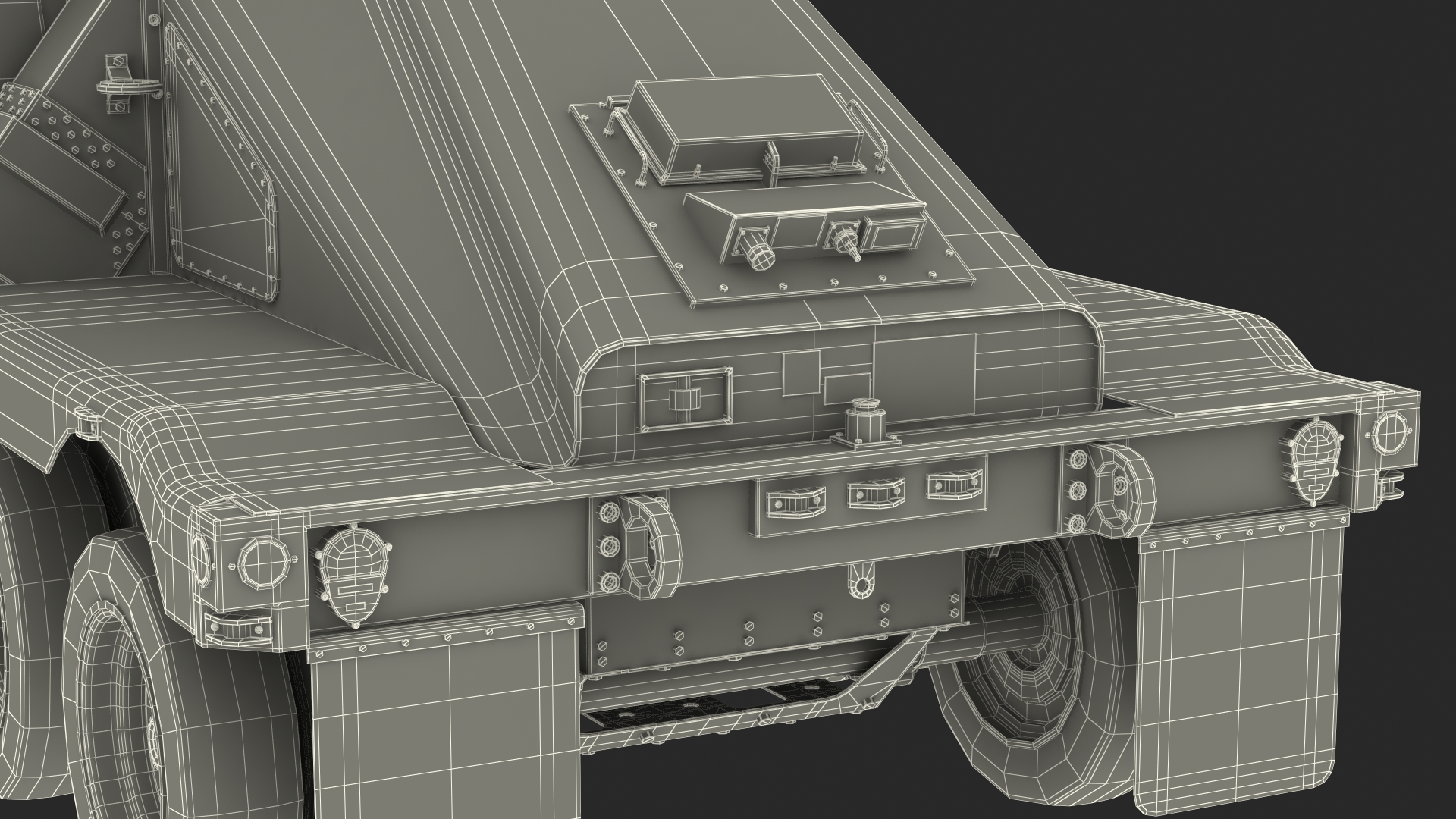 Surveillance Transportable Radar TPY2 Rigged 3D model