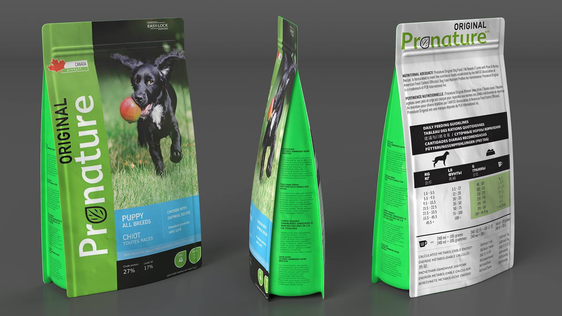 3D Pronature Puppy Food Package model