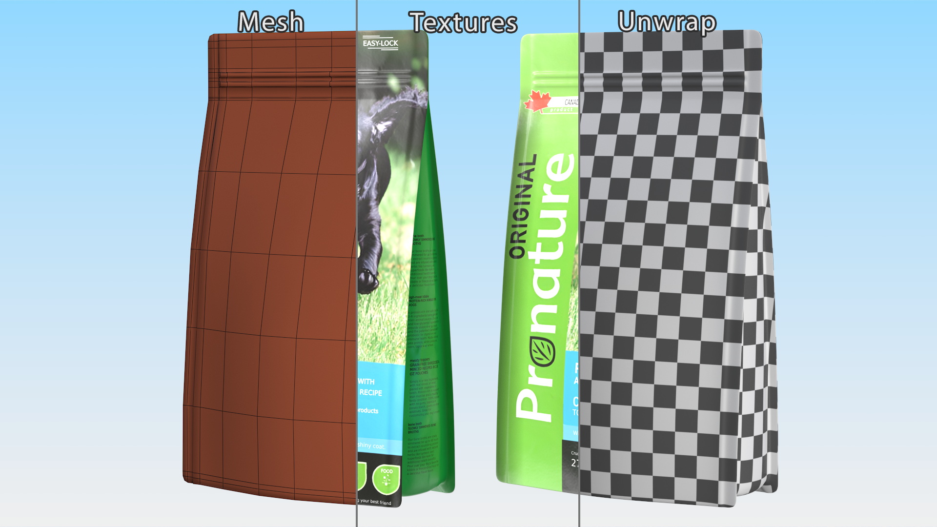 3D Pronature Puppy Food Package model