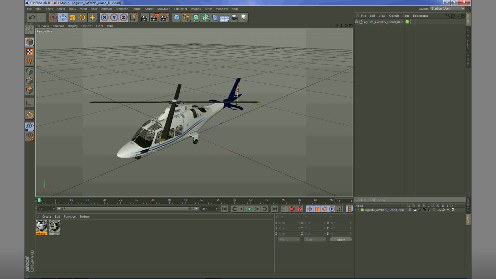 Agusta AW109S Grand Blue 3D model