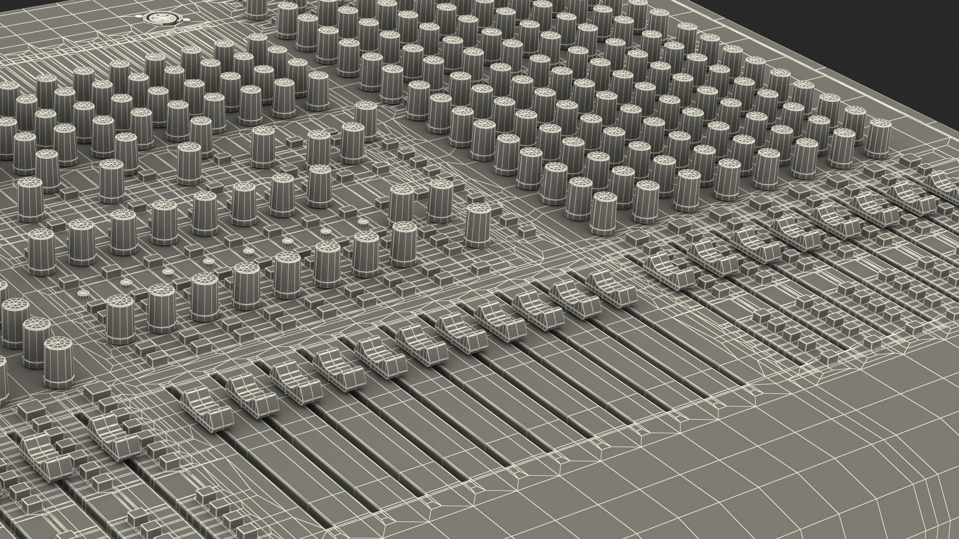 Professional Audio Mixer 3D model