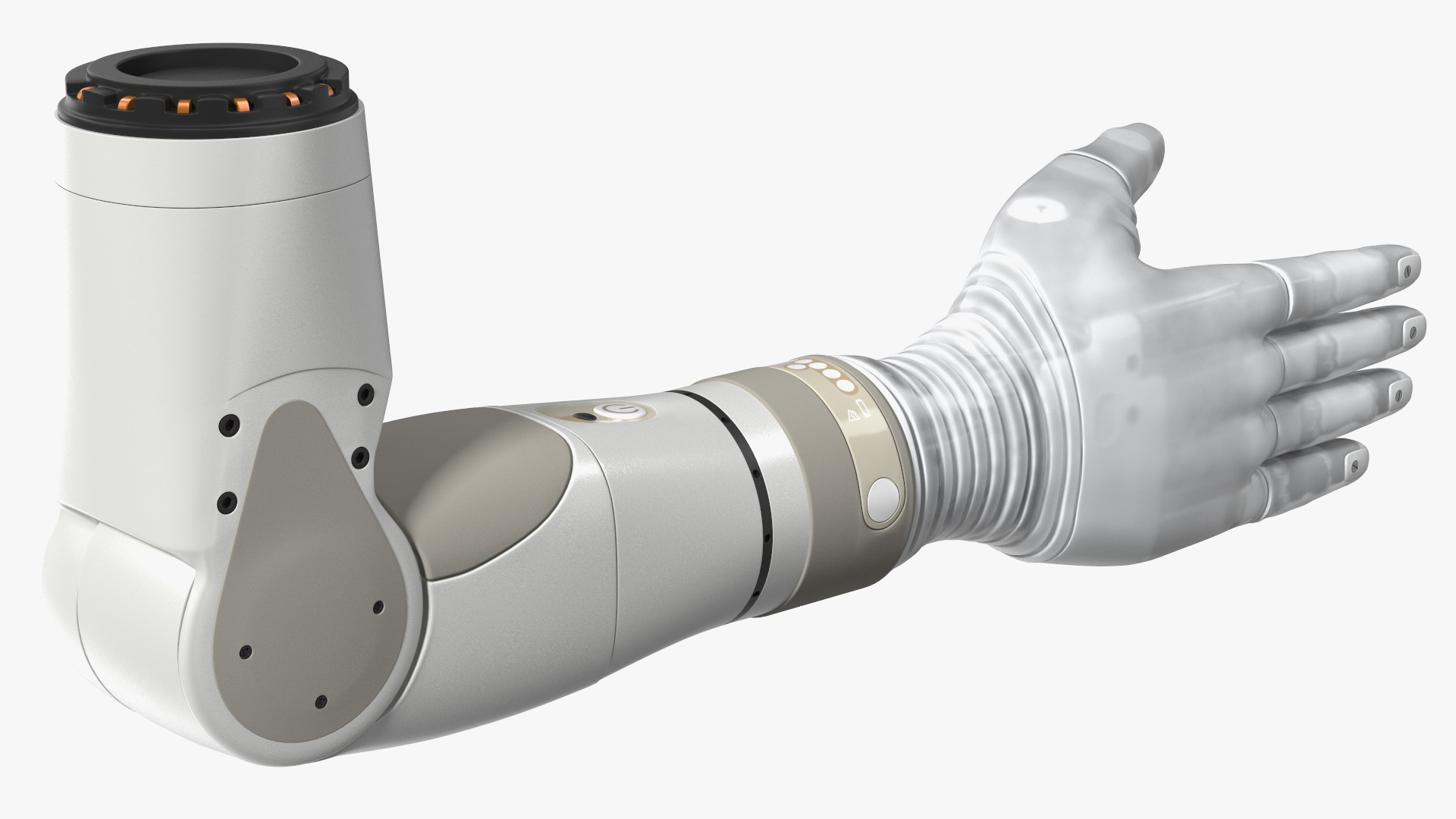 Bionic Arm with Elbow Deka Rigged for Cinema 4D 3D