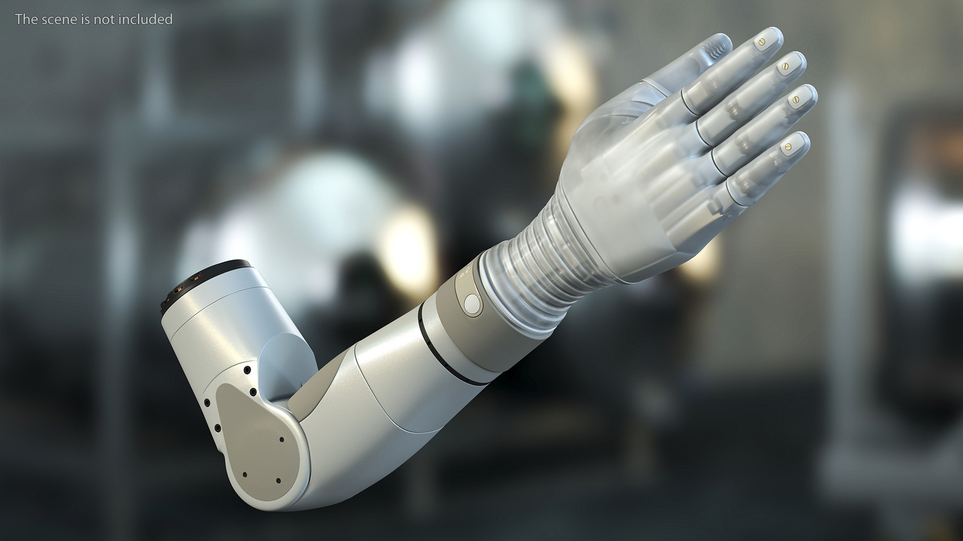 Bionic Arm with Elbow Deka Rigged for Cinema 4D 3D