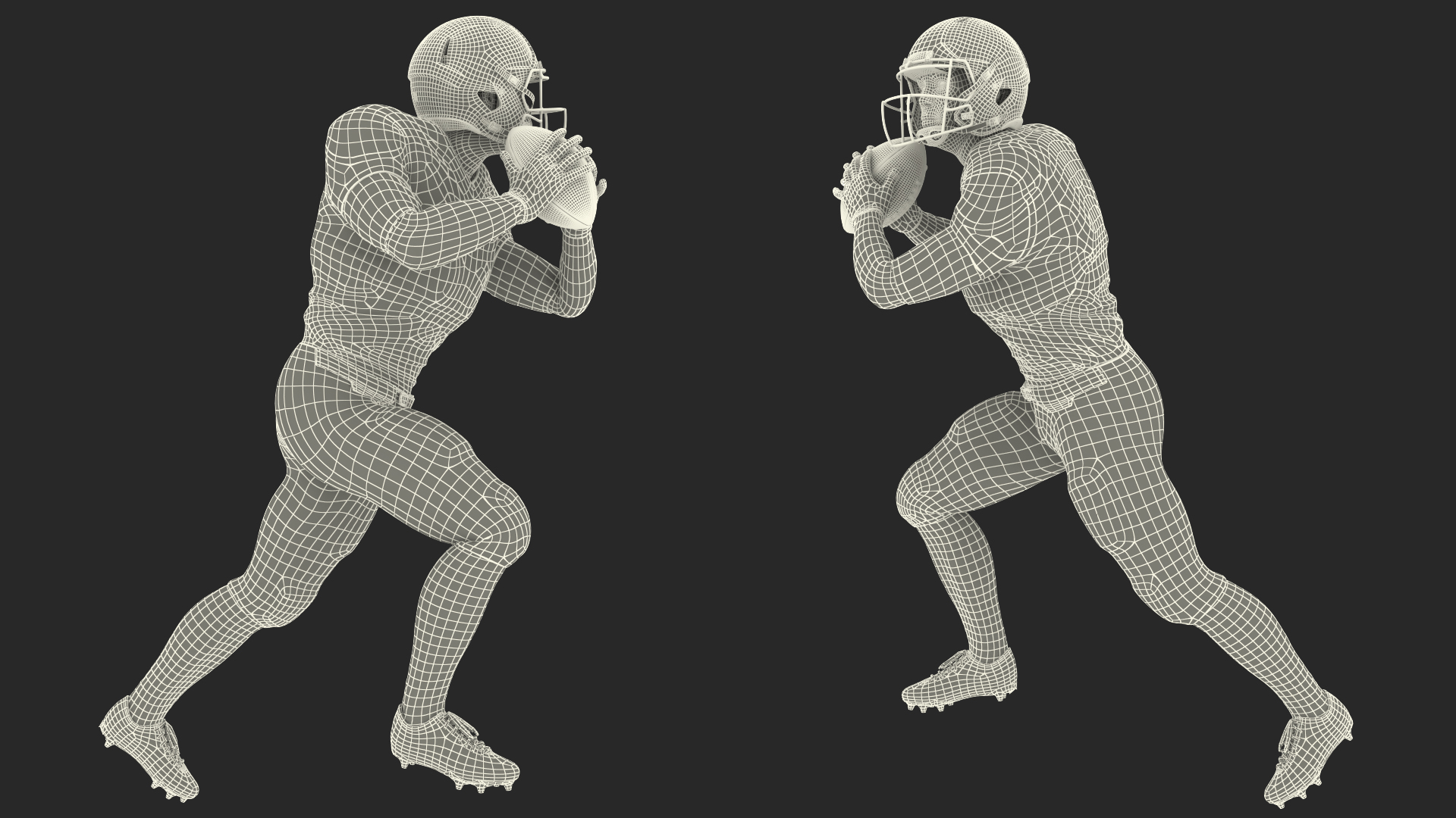 3D Tampa Bay Buccaneers American Football Player Running The Ball Fur