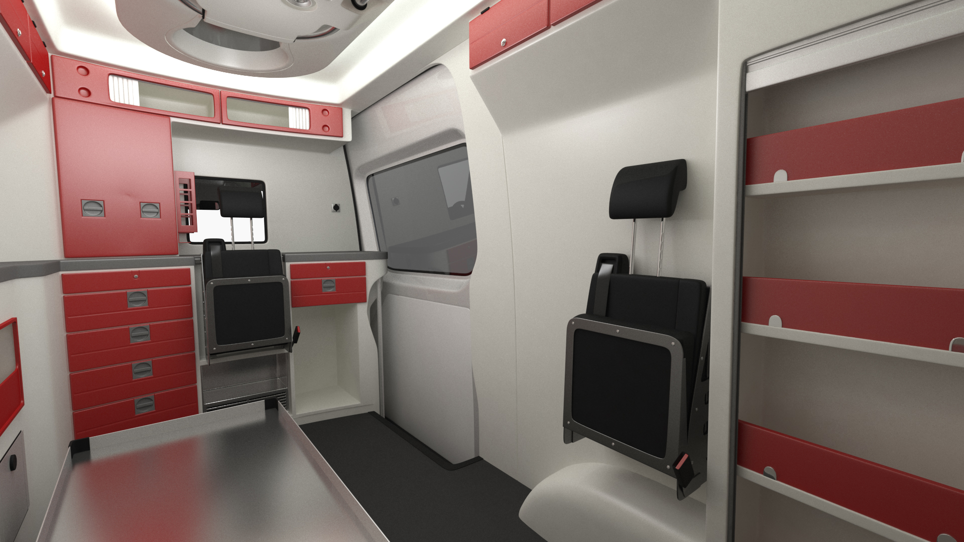 3D Paramedic Ambulance Rigged