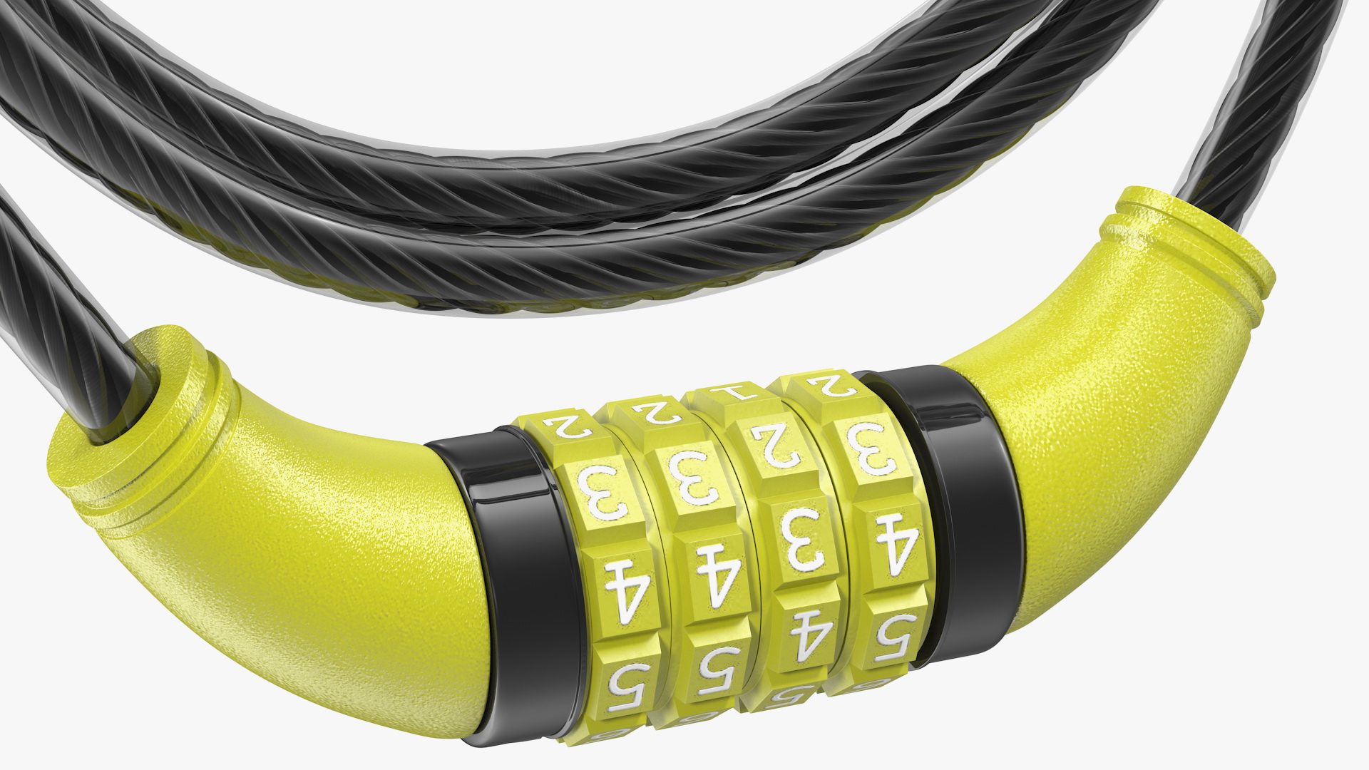 Combo Cable Bicycle Lock 3D model