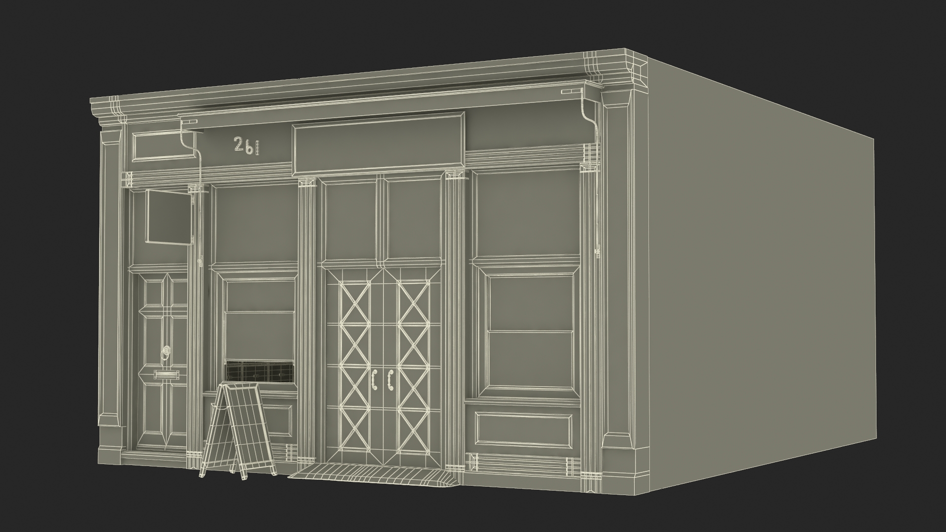 3D Interior Ground Floor Shop