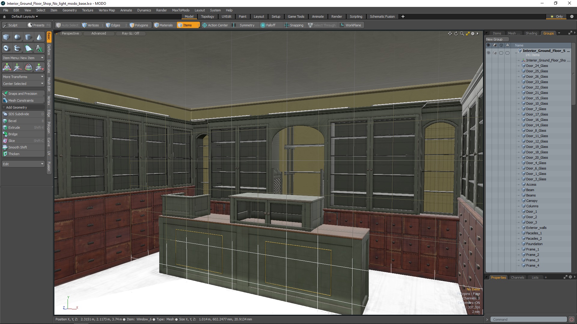 3D Interior Ground Floor Shop