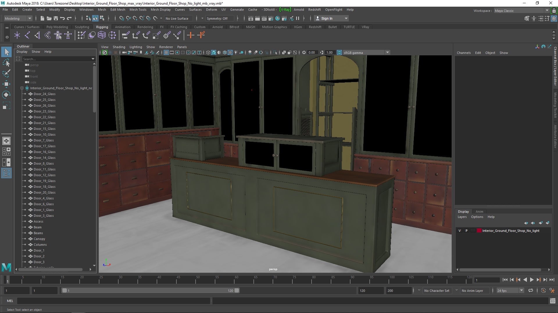 3D Interior Ground Floor Shop