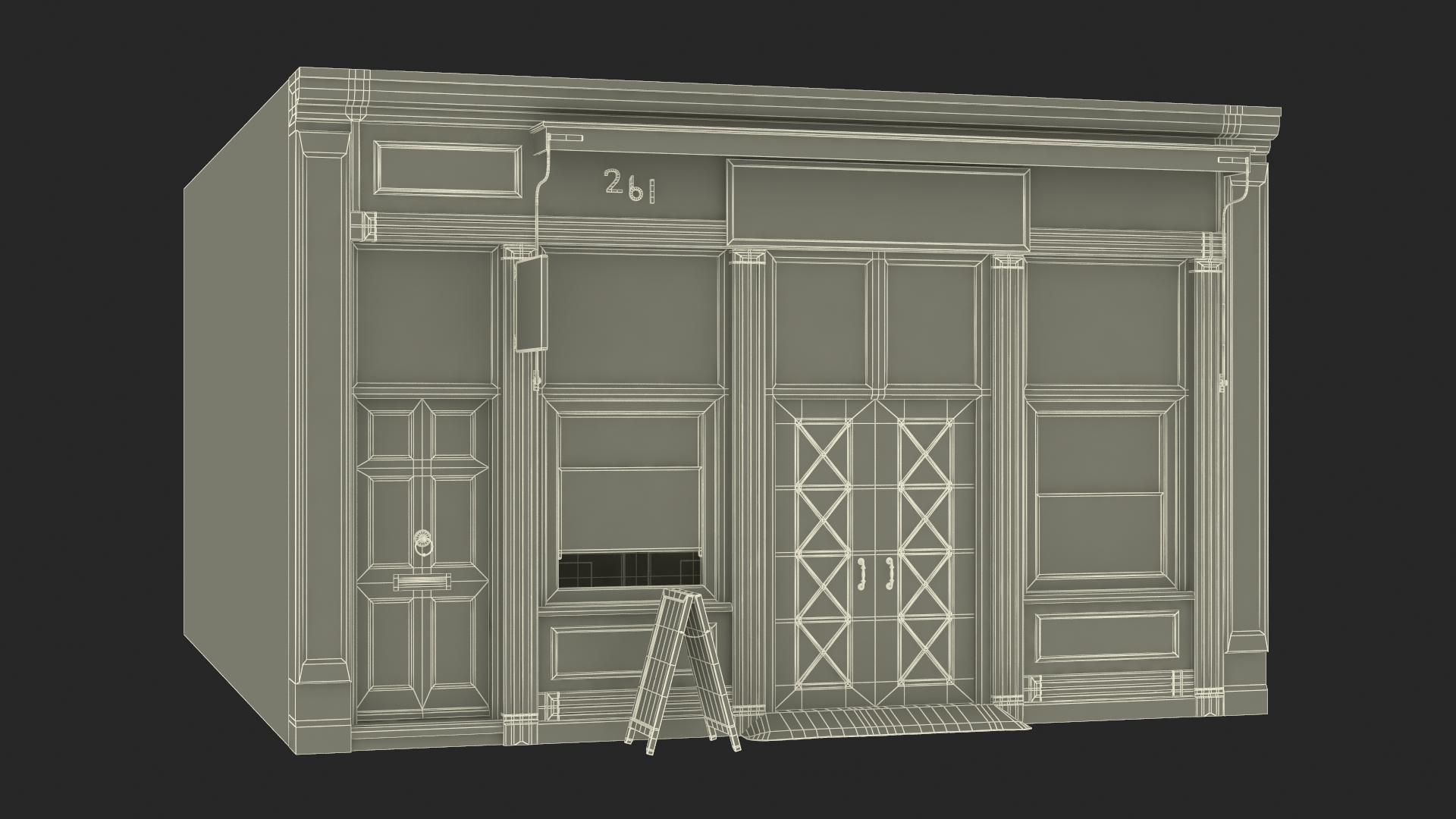 3D Interior Ground Floor Shop