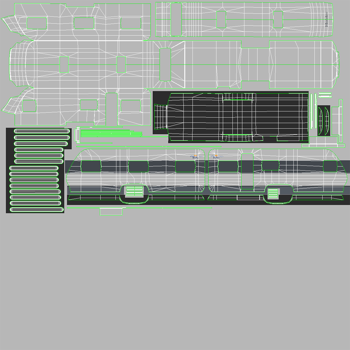 3D Hobby Caravan Trailer Rigged model