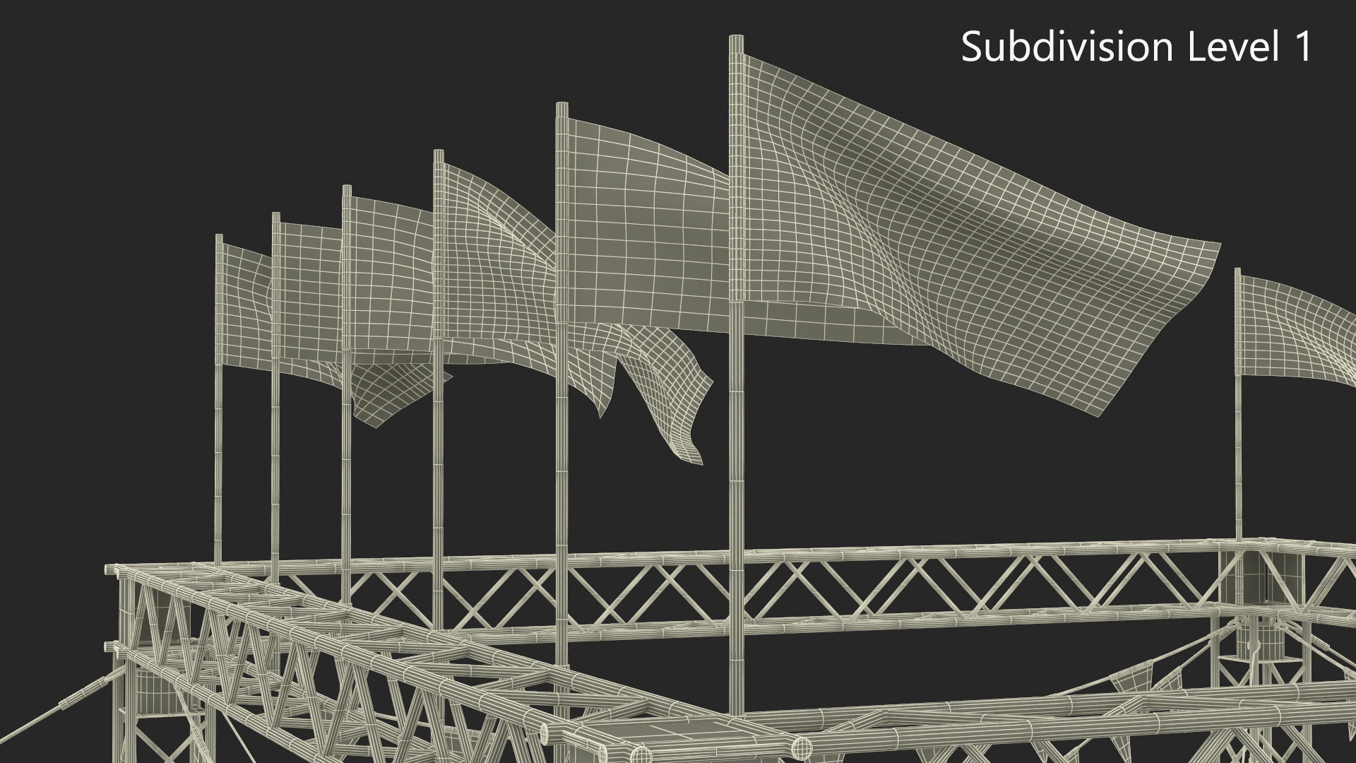 3D Traditional Circus Tent model