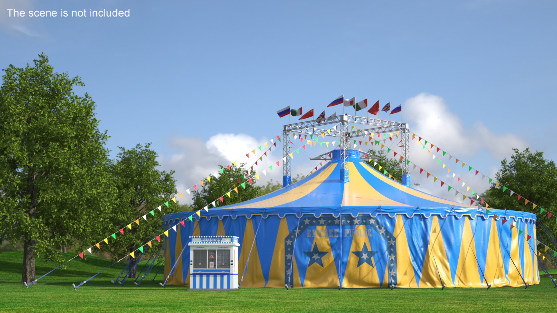 3D Traditional Circus Tent model