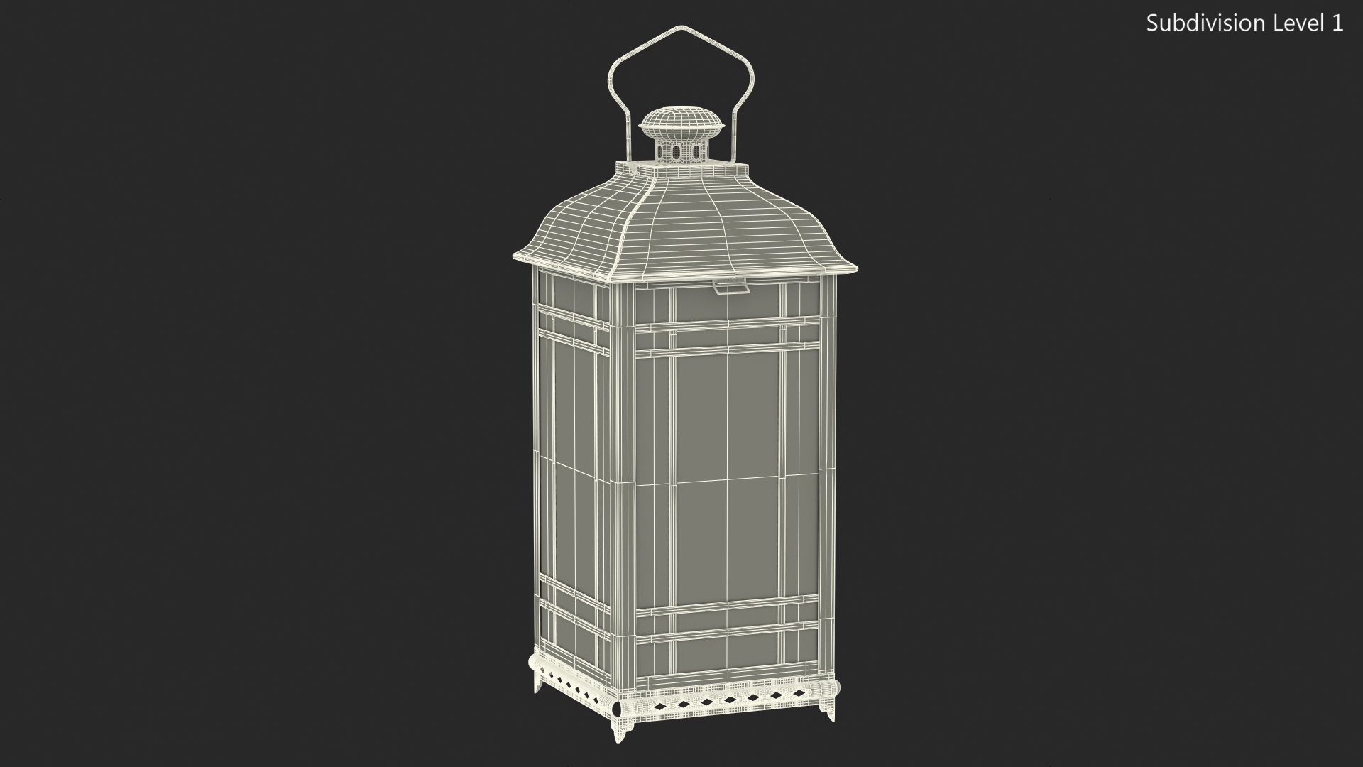 Lantern With Candle 3D model