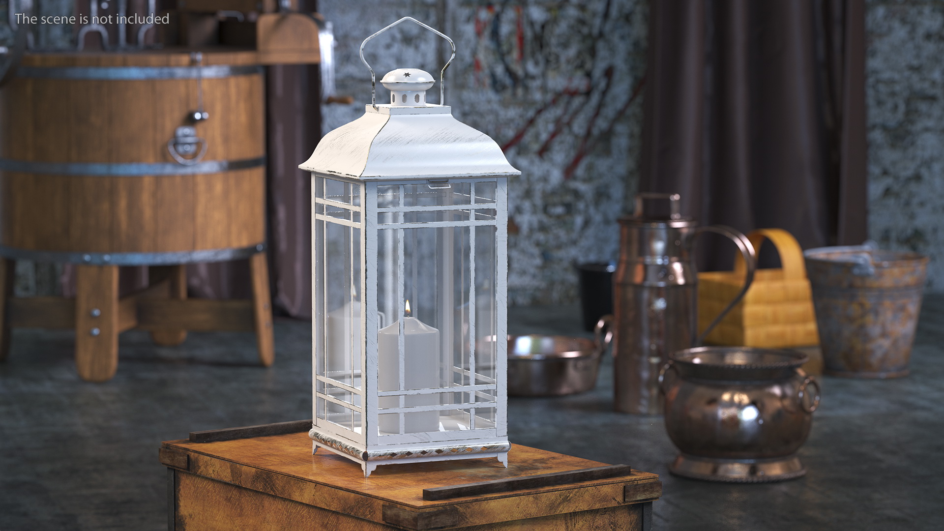 Lantern With Candle 3D model