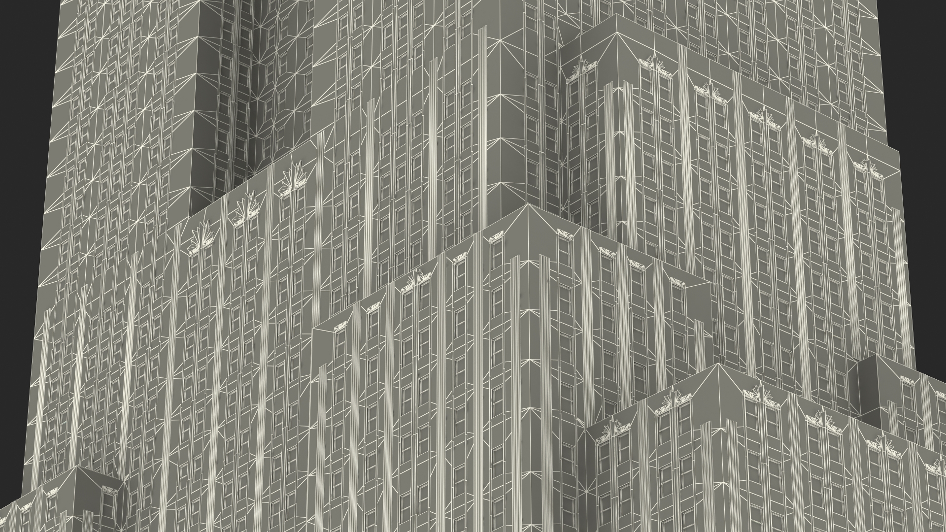 3D model Old Skyscraper Night Glow