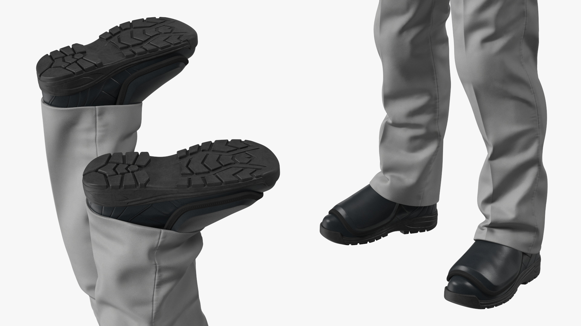 3D Baseball Umpire in Cap Fur Rigged model