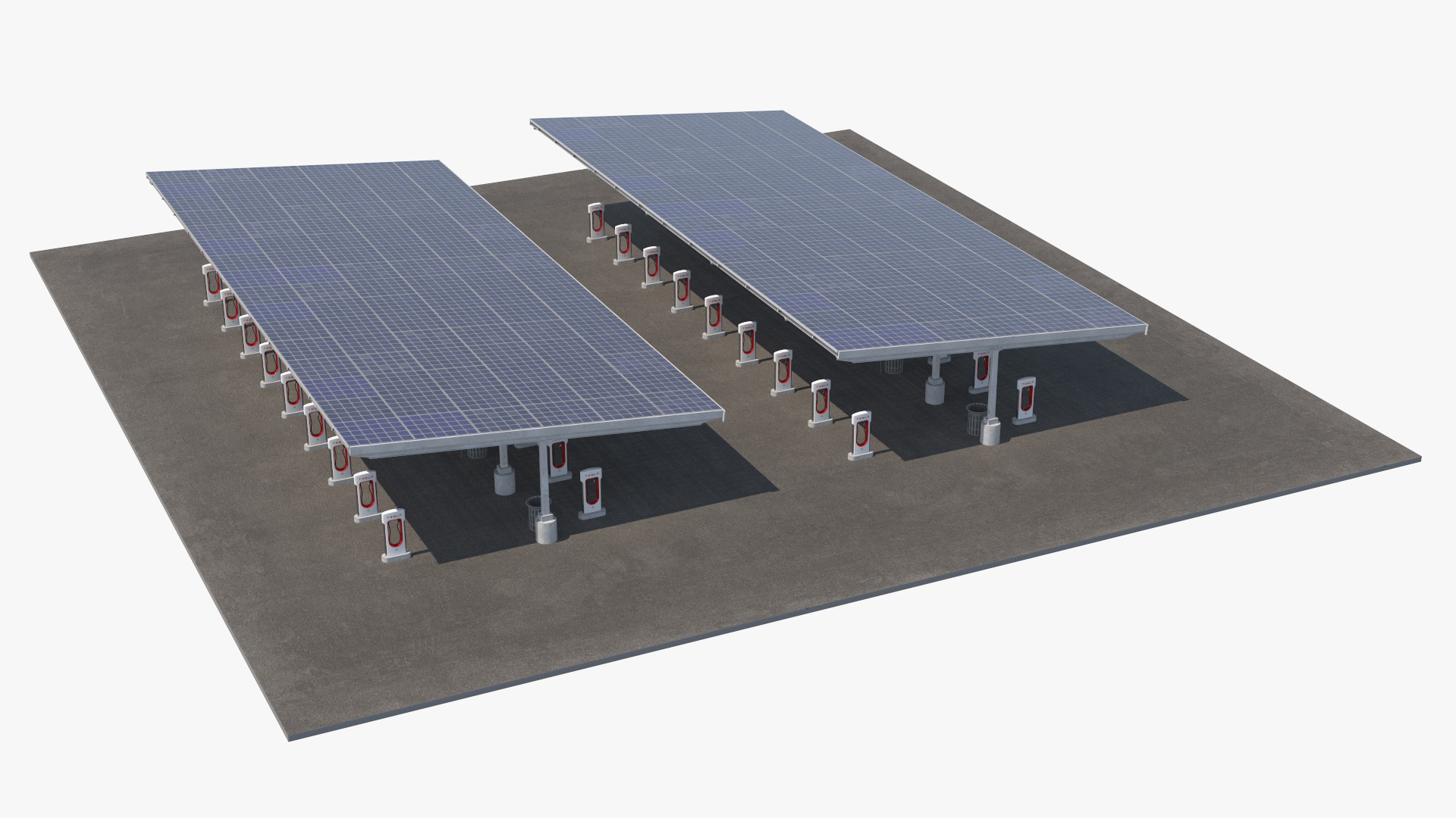 3D Tesla Supercharger Station