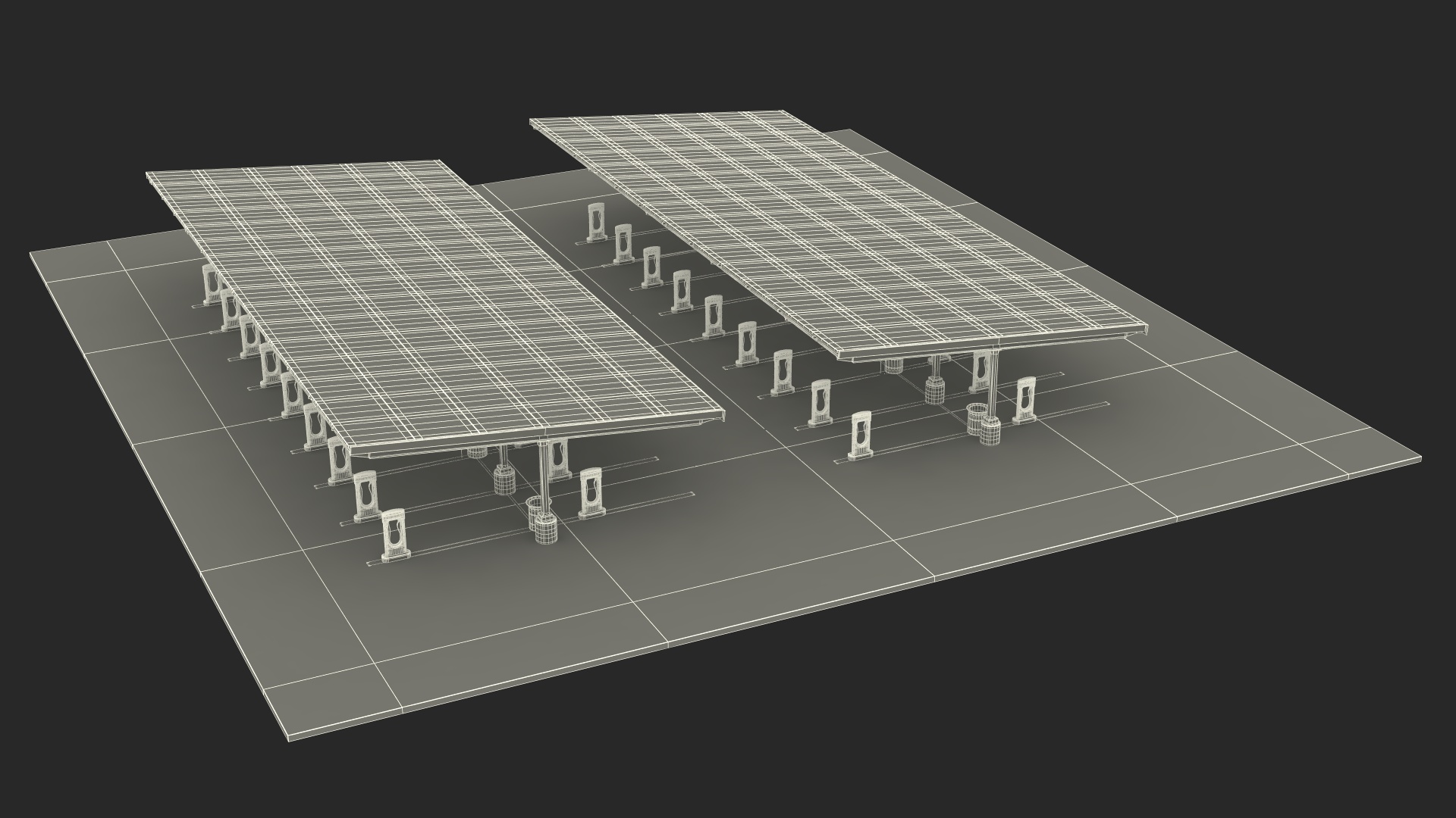 3D Tesla Supercharger Station