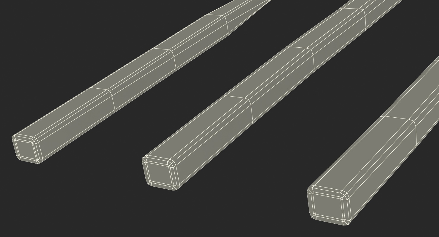 Wooden Match Sticks 3D model