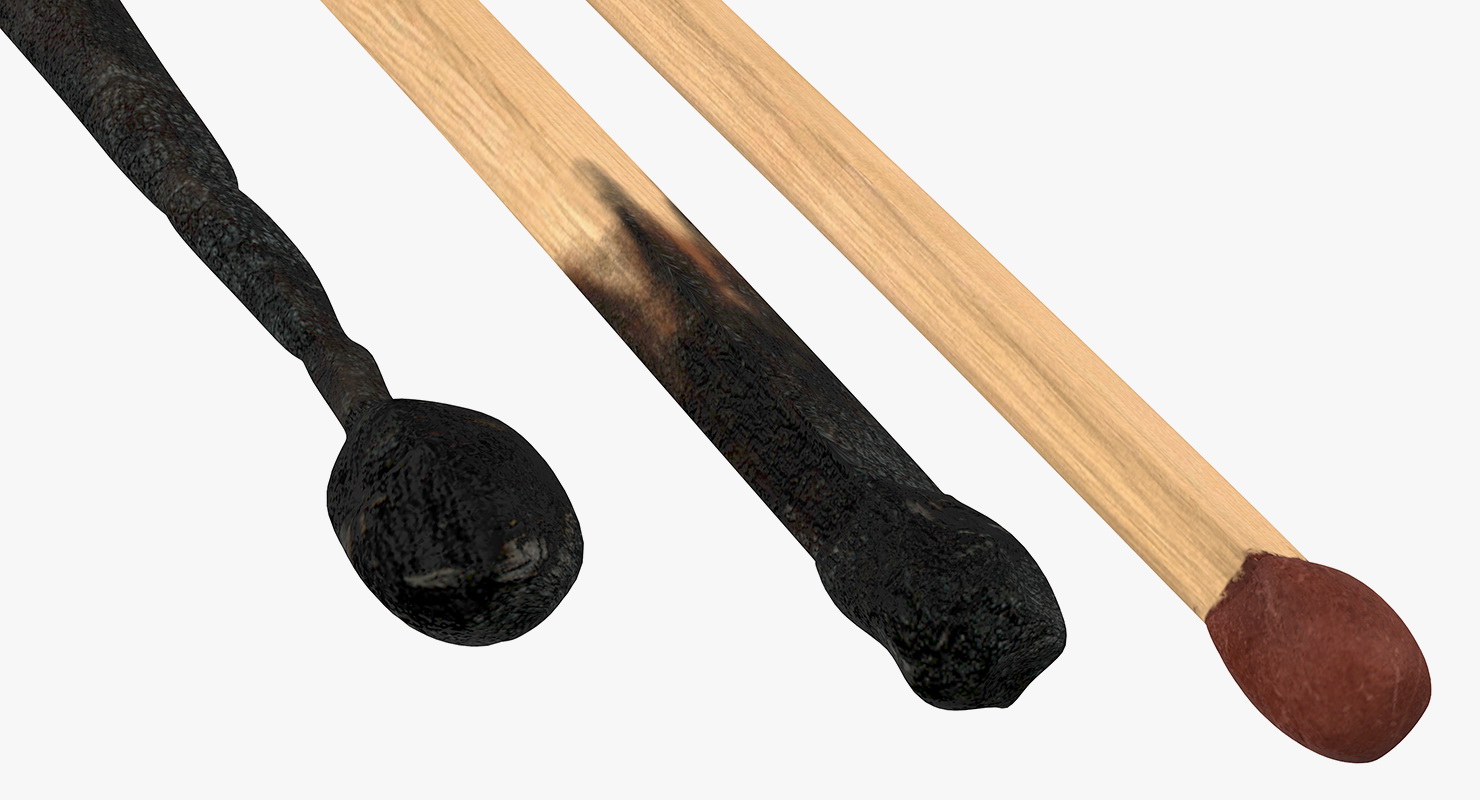 Wooden Match Sticks 3D model