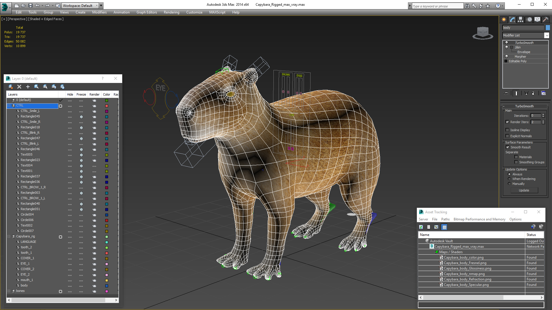 3D model Capybara Rigged