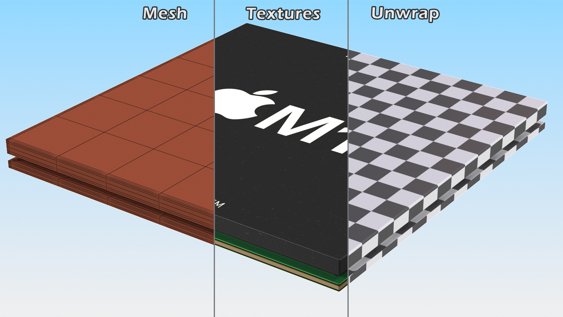 3D model Apple M1 System on a Chip