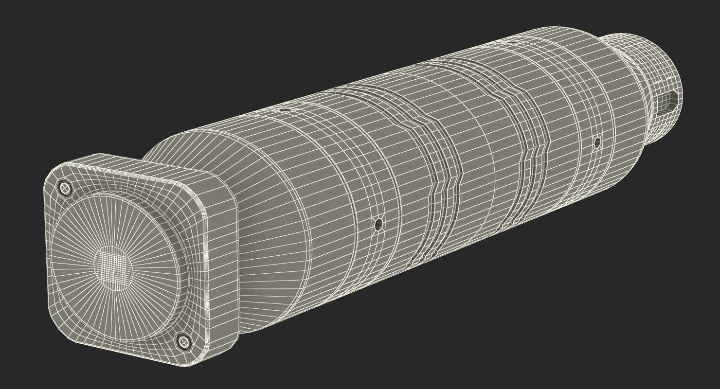 3D model Anodized Ram Hydraulic Cylinder 2 Sci Fi