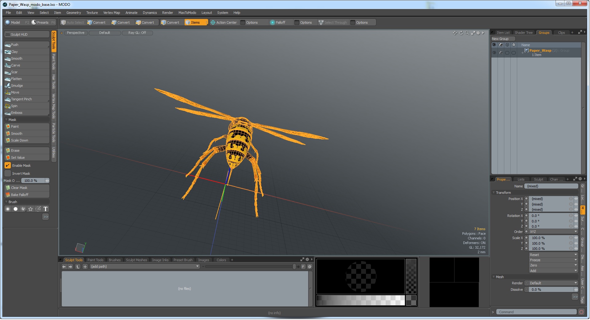 3D model Paper Wasp