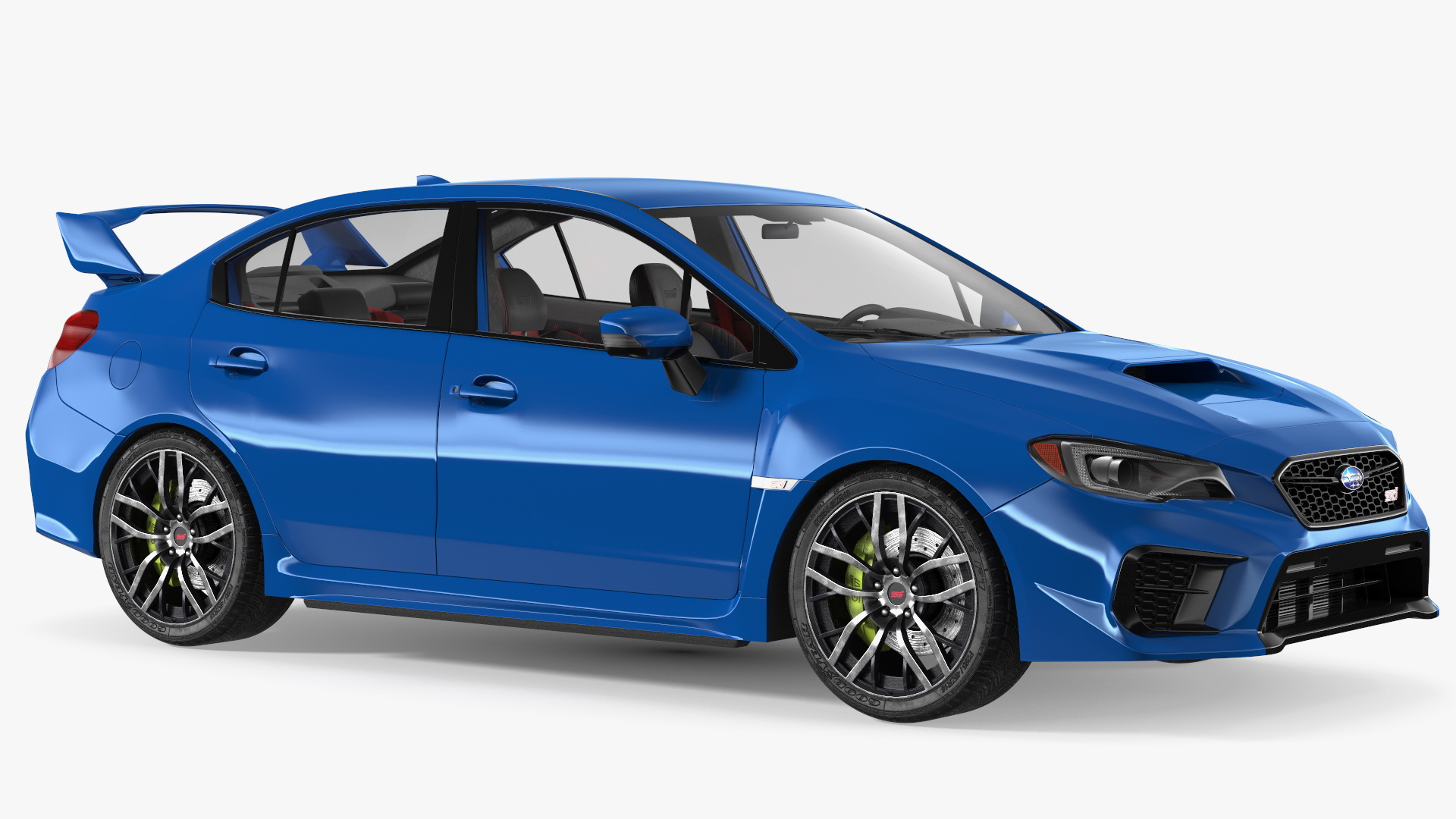 3D model Subaru WRX STI 2021 Sedan Blue