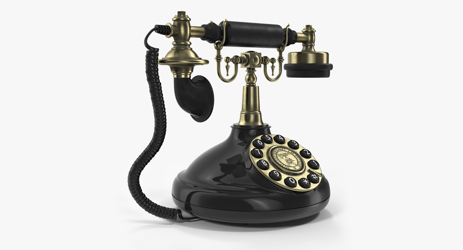 3D model Vintage Antique Telephone