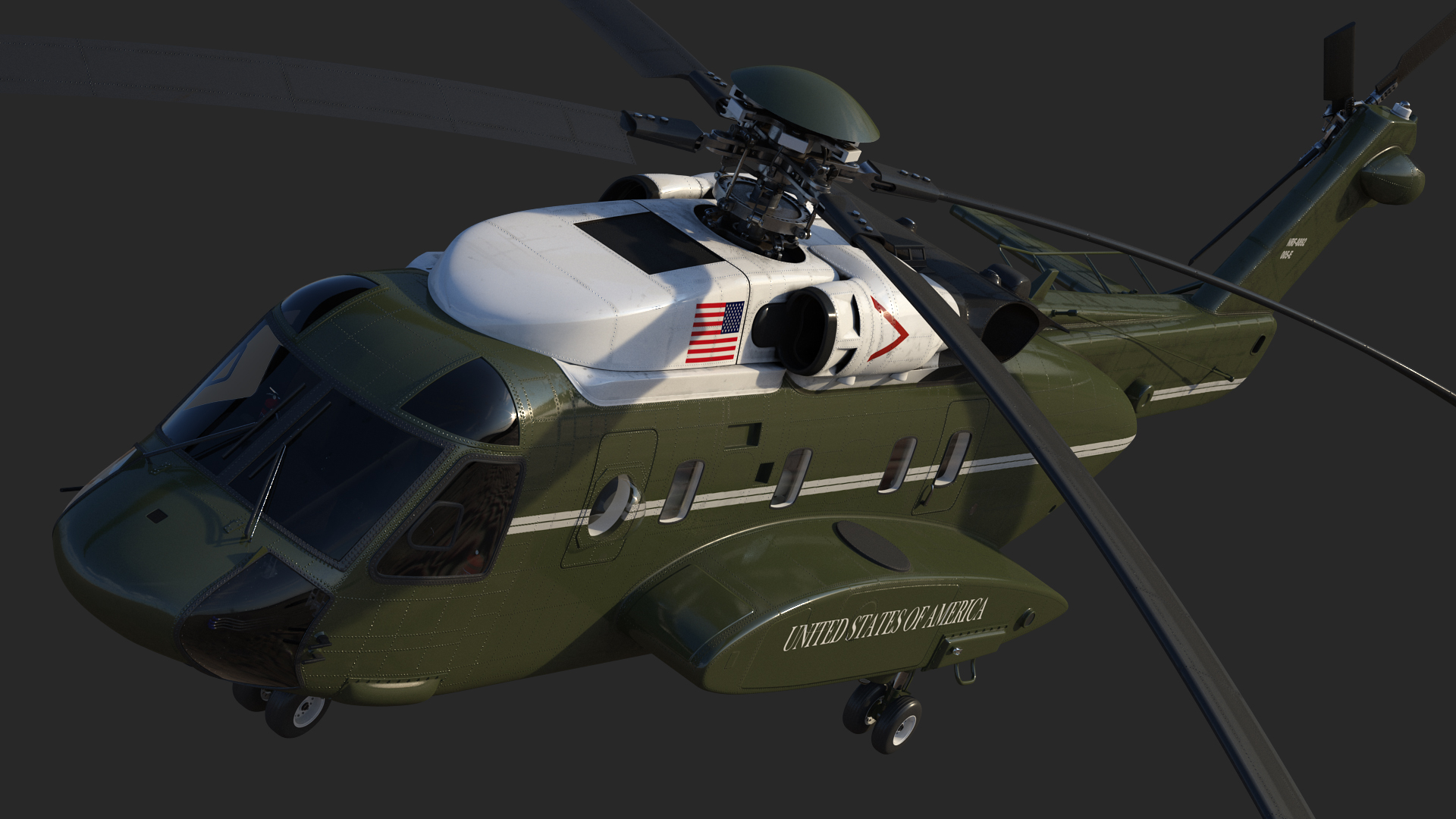 Sikorsky VH-92 Marine One Rigged 3D