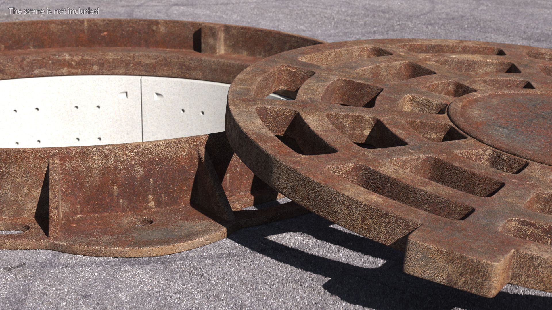 Rusty Stormwater Street Drain 3D model