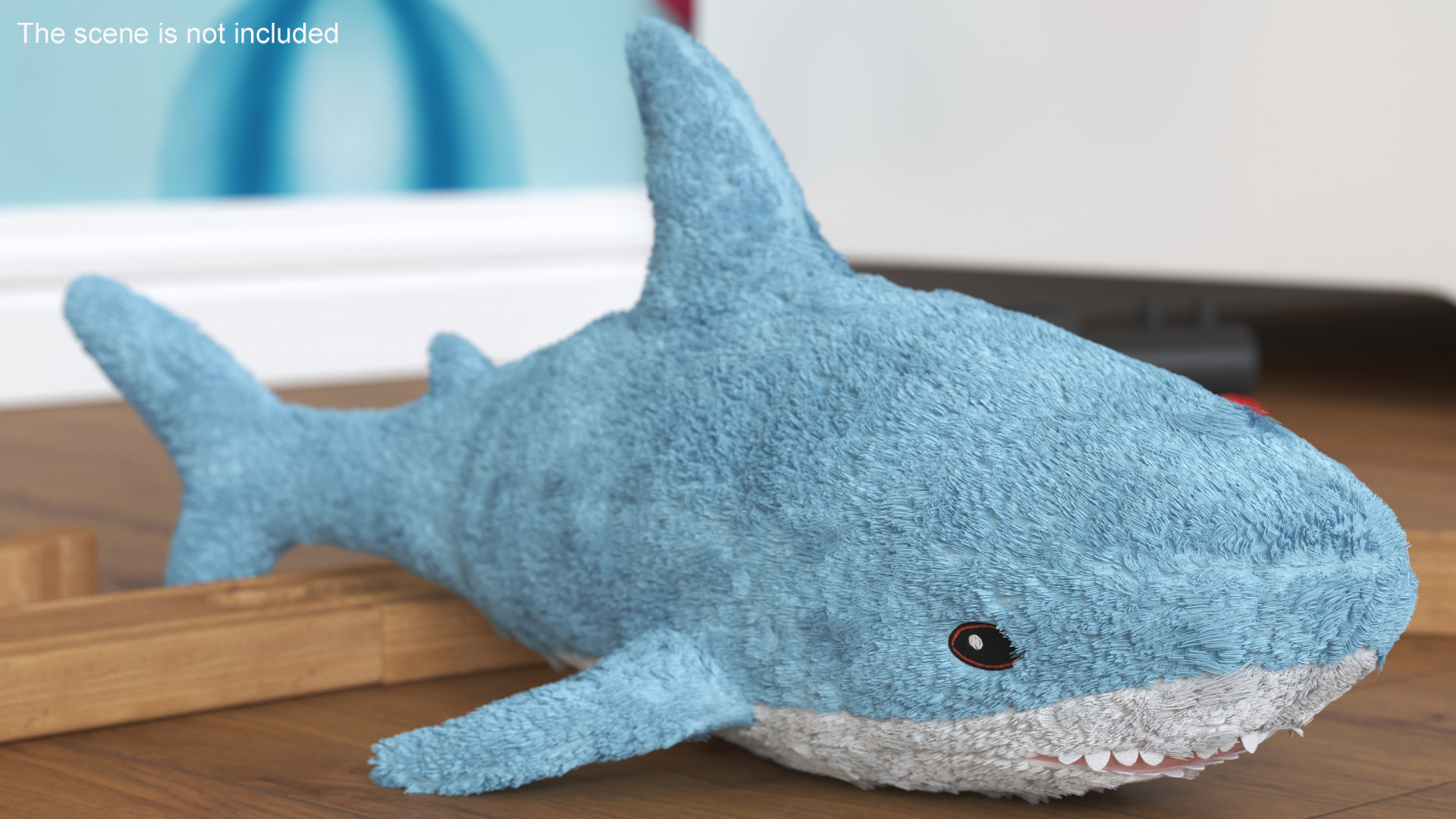 IKEA Shark Soft Toy Small Fur 3D model