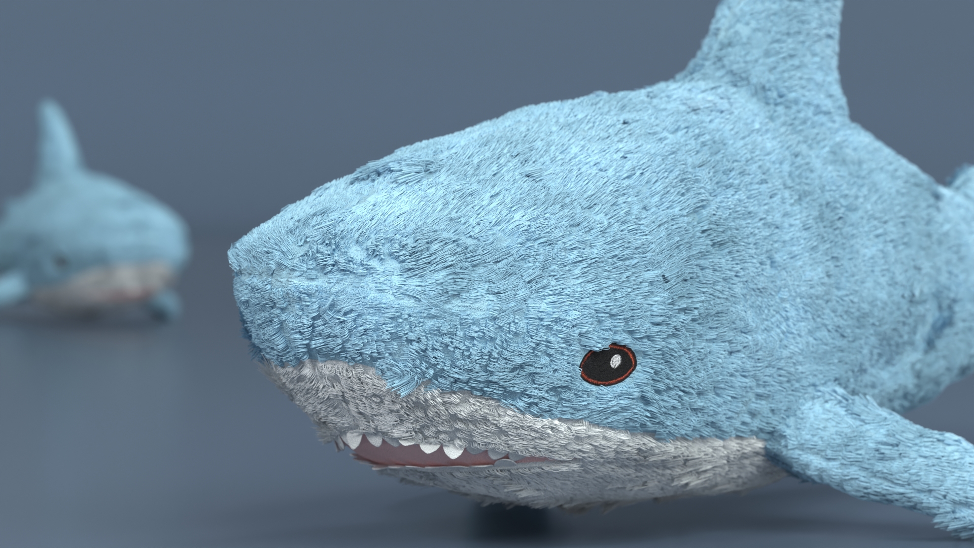 IKEA Shark Soft Toy Small Fur 3D model