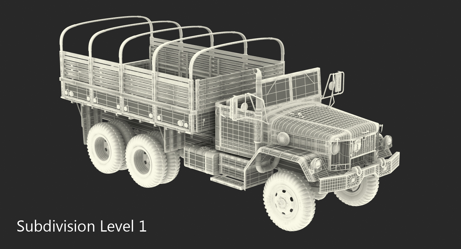 3D model US Army Cargo Truck M35 Rigged