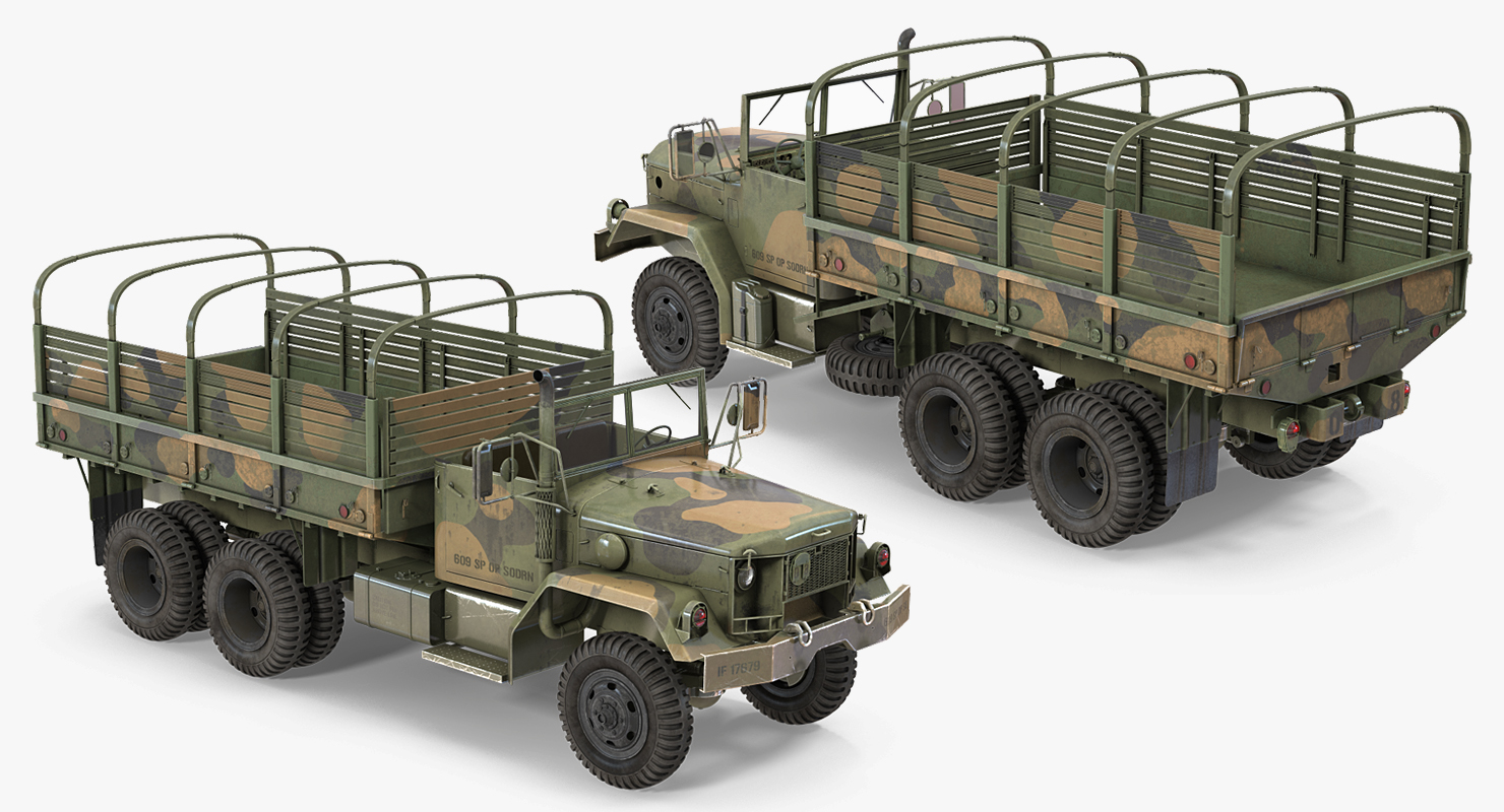 3D model US Army Cargo Truck M35 Rigged