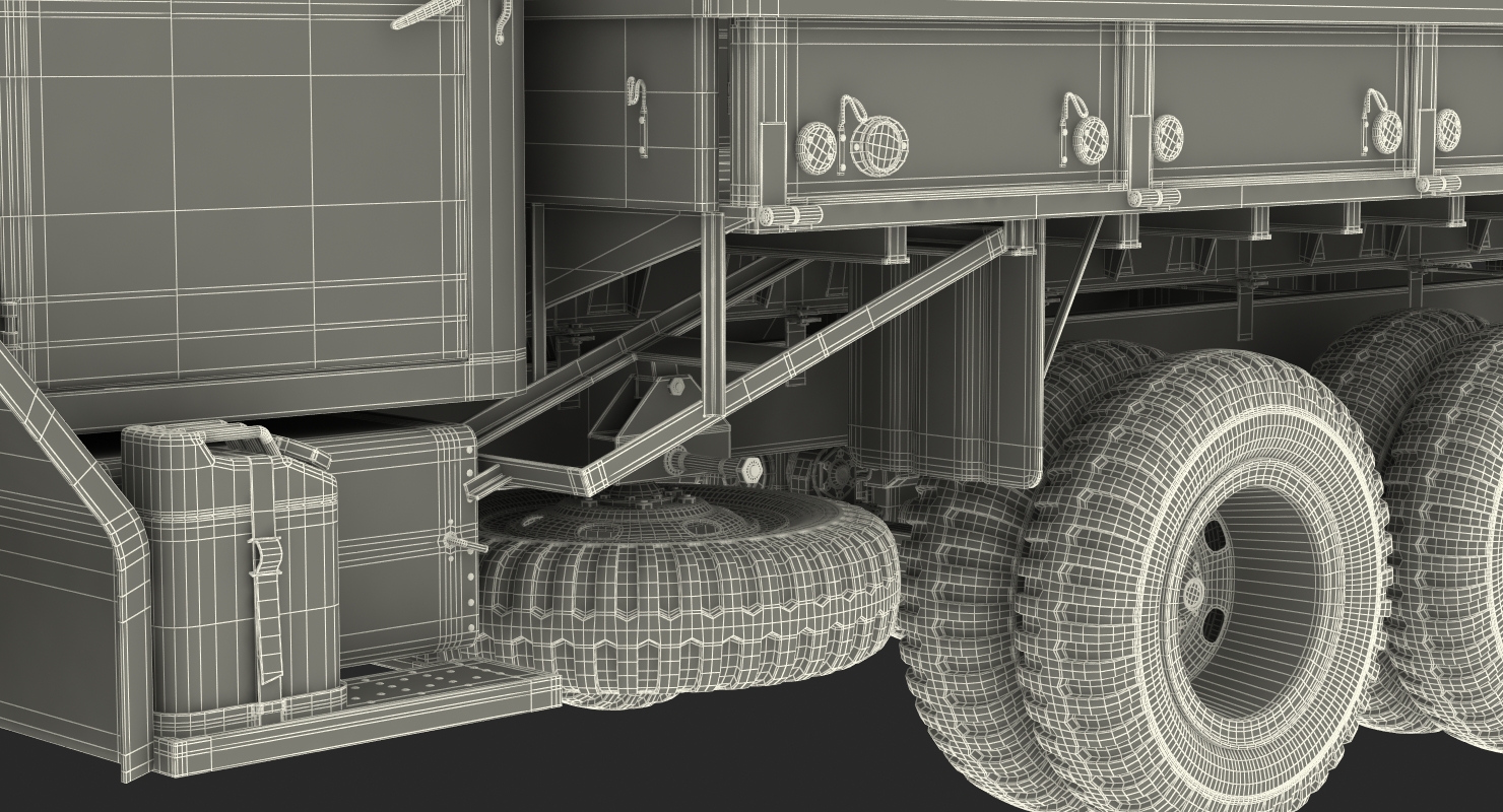 3D model US Army Cargo Truck M35 Rigged