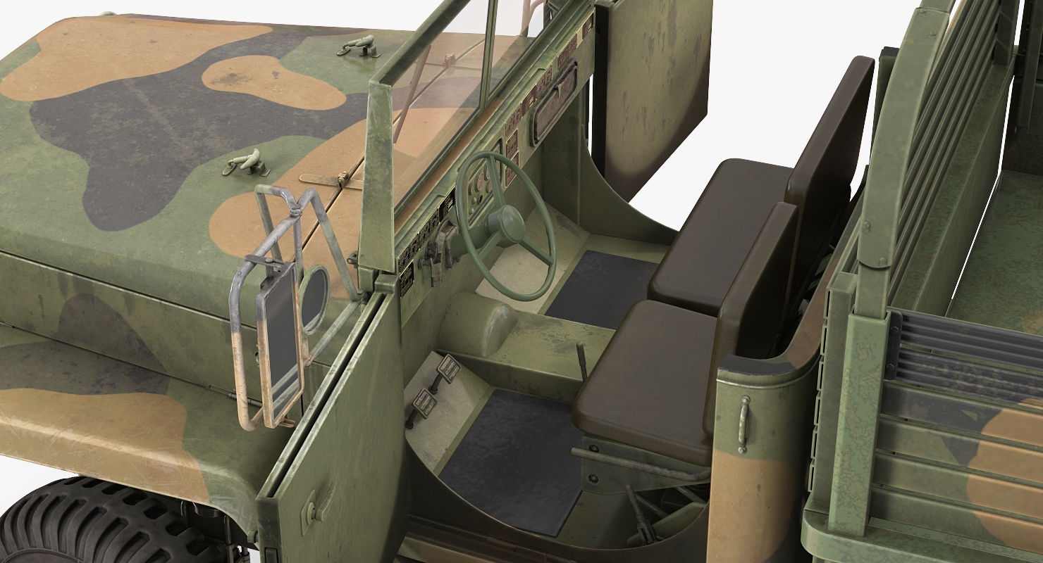 3D model US Army Cargo Truck M35 Rigged