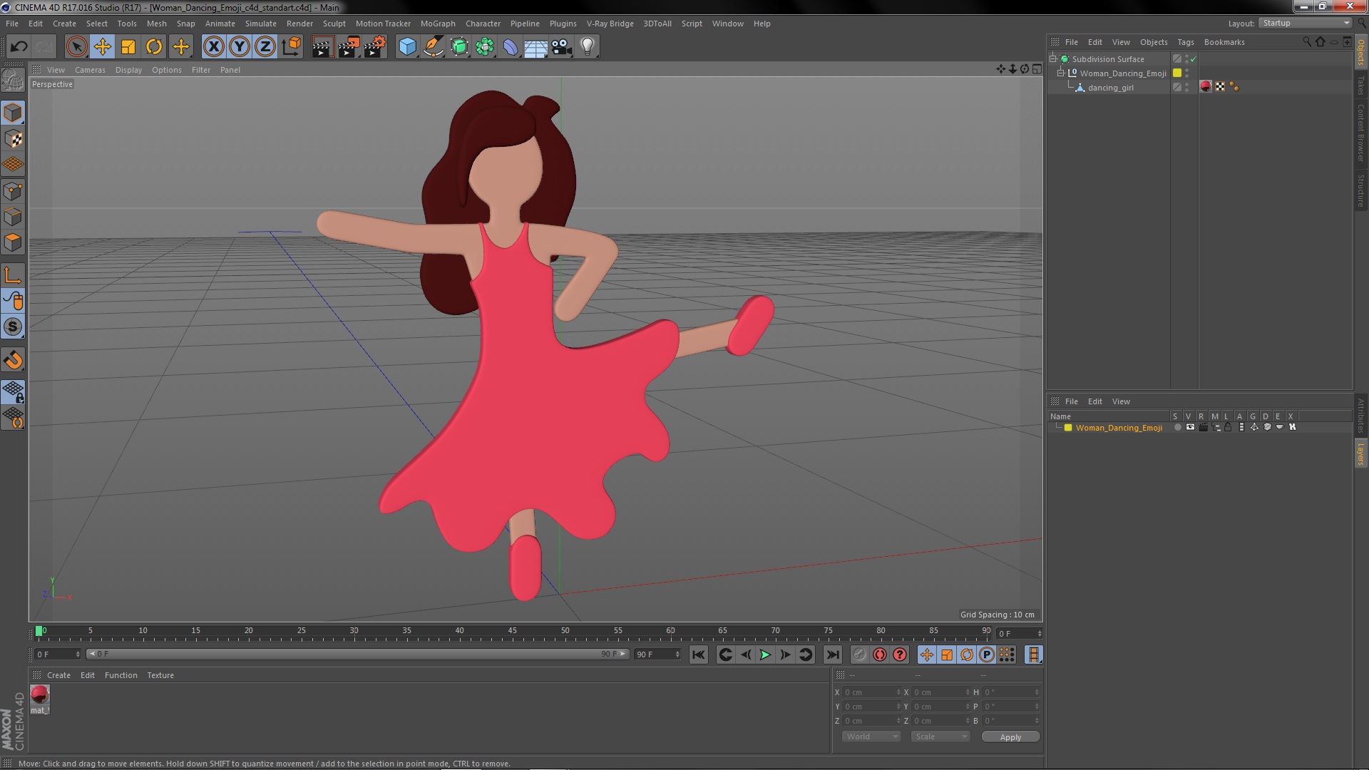 Woman Dancing Emoji 3D model