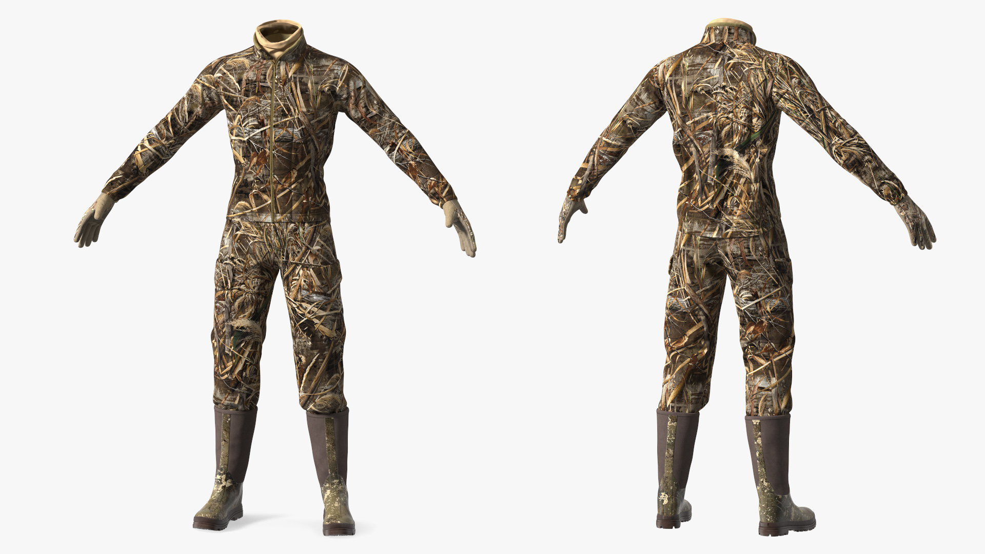 Suit for Duck Hunting Grass Camo 3D